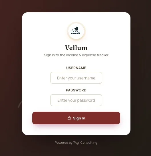 Vellum salon ledger screen